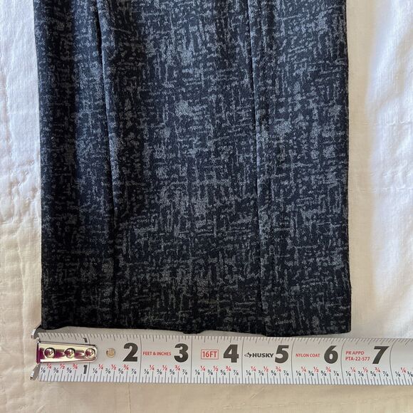 Anne Klein Pants Womens 10 Black Geometric Ponte Knit Pull On Ankle Career Work - Picture 12 of 12